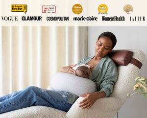 bbhugme Nursing Breastfeeding Pillow Award-Winning Grey Melange UK