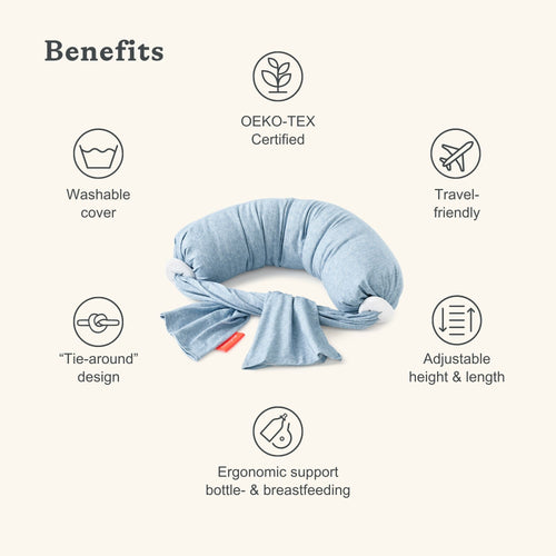 Nursing Pillow - Blue Melange