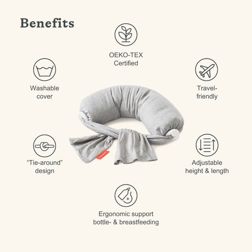 Nursing Pillow - Grey Melange