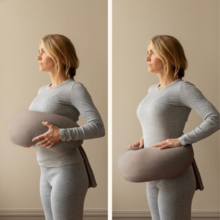 bbhugme Nursing Pillow Hazel Brown tie around how to use