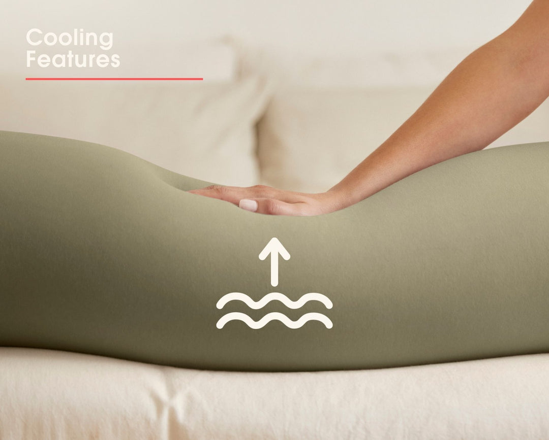 bbhugme Pregnancy Pillow Cooling Features DustyOlive