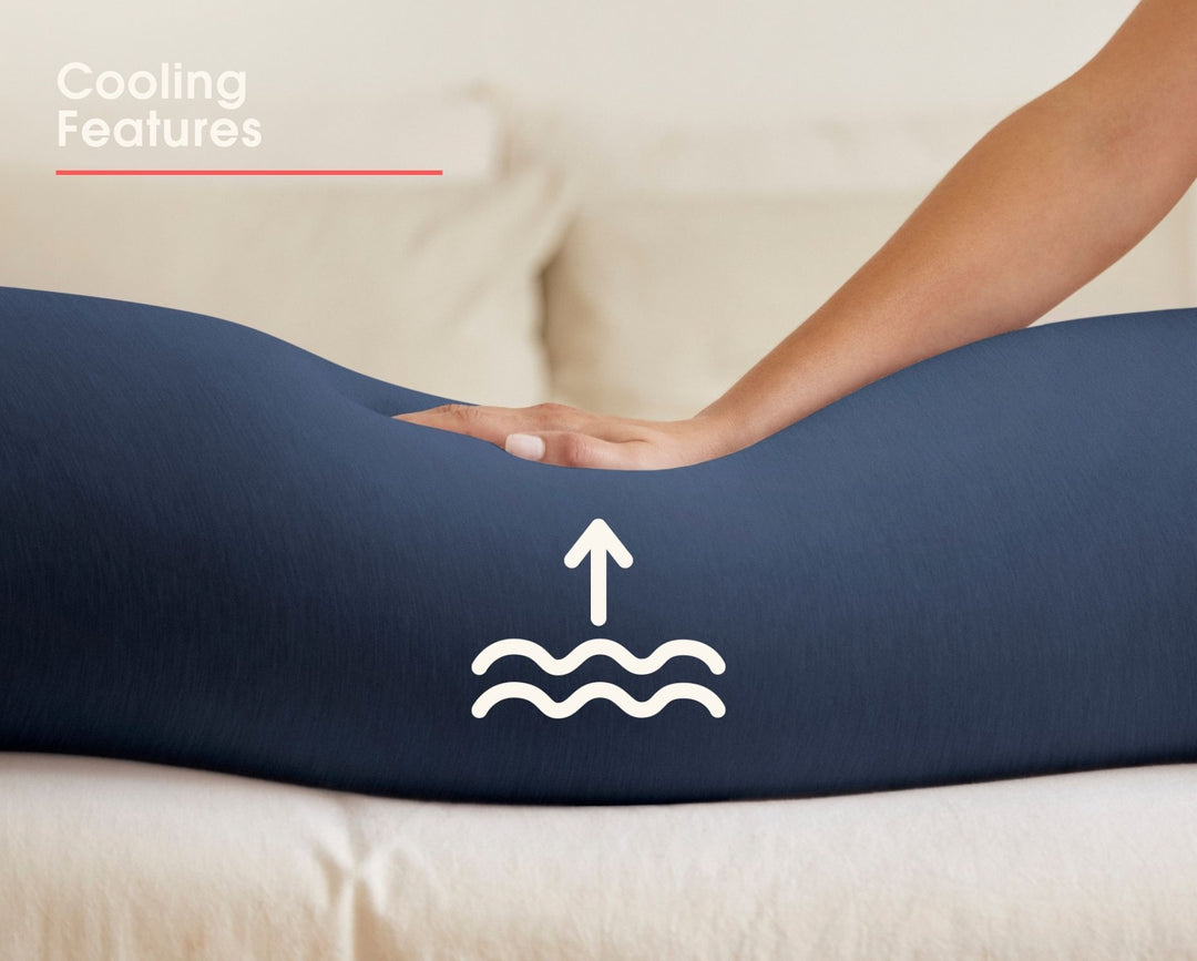 bbhugme Pregnancy Pillow Cooling Features MidnightBlue