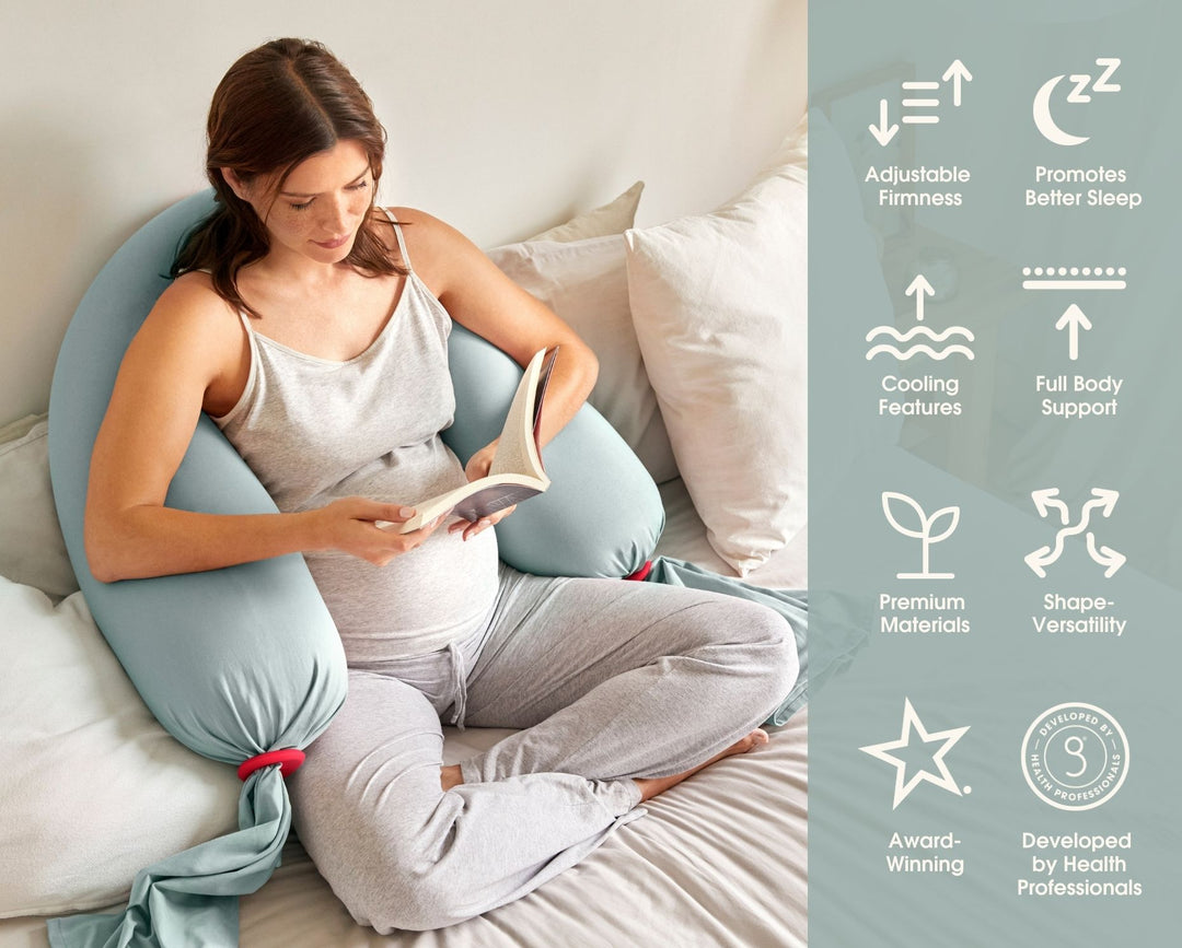 bbhugme Pregnancy Pillow Features Eucalyptus